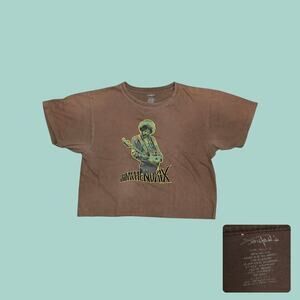 Y2K Hendrix Camo Crop Tee Brown M